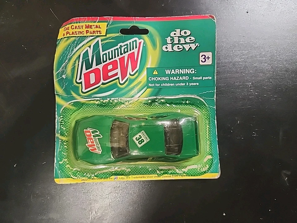 Golden Wheel 1995 Mountain Dew Die Cast Metal & Plastic Car NEW IN PACKAGE - Image 1 of 1