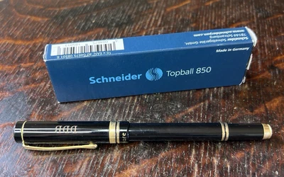 Caneta Montefiore com 9 recargas Topball 850 Schneider Rollerball na caixa - Imagem 1 de 4