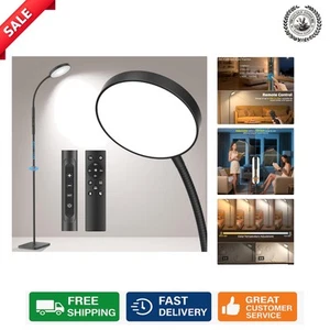 Super Bright Adjustable Floor Lamp with Remote - 120 LED Reading Light - Black - Picture 1 of 10