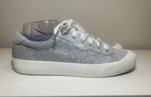 Keds X Kate Spade Women's Size 9.5 Shoes Silver Glitter Casual Sneakers WH65851 - Picture 1 of 14