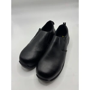 Shoes for Crews 8203 Black Leather Slip On Work Shoes Men's Size 12 Wide - Picture 1 of 8