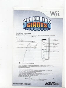 Skylanders Giants Nintendo Wii MANUAL ONLY Authentic NO TRACKING - Picture 1 of 1