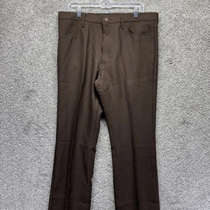 Pantalones de corte bootcut vintage Wrangler Wrancher 82BN para hombre 36x32 marrón occidental nuevos sin etiquetas - Imagen 1 de 8