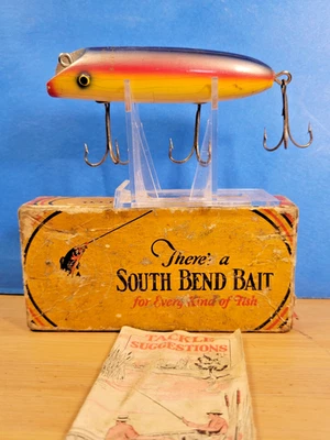VINTAGE SOUTH BEND BASS ORENO TE IN CORRECT BOX " RAIN" / PAPERWORK - Image 1 of 4
