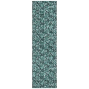 Addison Rugs Chantille ACN692 Teal 2'3" x 7'6" Indoor Outdoor Hallway Runner ... - Picture 1 of 5
