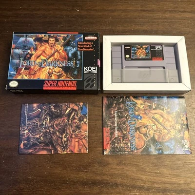 Lord of Darkness (Super Nintendo SNES) Complete W Poster - Tested - Authentic - Image 1 of 4