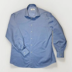 Vintage Y2K Pierre Balmain Men’s Blue Dress Shirt 42 / 16.5 (L) Made In Italy - Picture 1 of 7