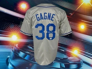 ERIC GAGNE AUTOGRAPHED CUSTOM LOS ANGELES DODGERS GREY JERSEY COA BECKETT - Picture 1 of 3