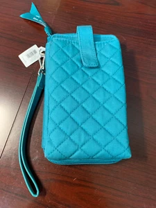 Vera Bradley RFID Smart Phone Wristlet Forever Green NWT - Picture 1 of 3