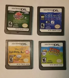 Four Nintendo DS Cartridges. Bakugan, Cosmic Destruction, Wall-E, Farm Frenzy. - Picture 1 of 1