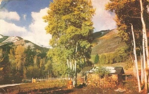 Postcard Snowmass Valley Autumn near Aspen Colorado - Picture 1 of 2