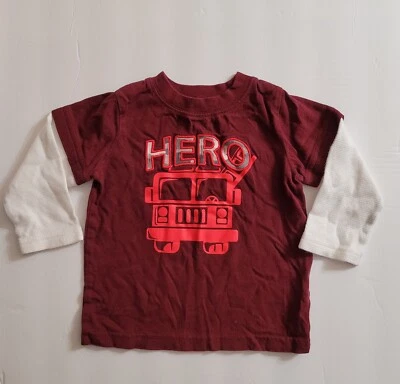 Child of Mine Burgundy Long Sleeve Boys Shirt sz 18mos - Image 1 of 4
