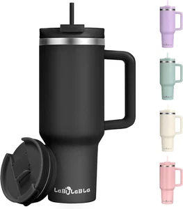 40Oz Tumbler with Handle,Double Wall Vacuum Reusable Stainless Steel Insulated W - Picture 1 of 12