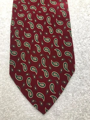 RALPH LAUREN CORBATA HOMBRE ROJA CON PAISLEY VERDE 3,25 X 60 Foto 1 de 4