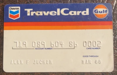 Vintage (Expired 1988) GULF Oil Travel Card Petroliana - Image 1 of 2