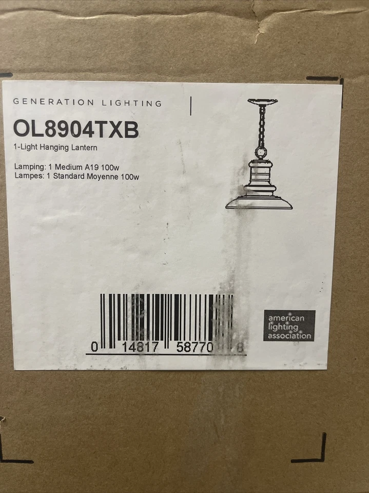 Colgante o candelabro exterior Feiss OL8904TXB Redding Station texturizado negro Foto 1 de 1