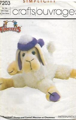 E16 SIMPLICITY 7203:STUFF TOY SIZE 12"/30CM SEWING PATTERN - Image 1 of 2