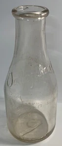 Vintage Valley Dairy Embossed Milk Bottle Quart - Picture 1 of 10
