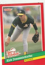 FREE SHIPPING-MINT-1991 Donruss The Rookies Kirk Dressendorfer #24 A'S