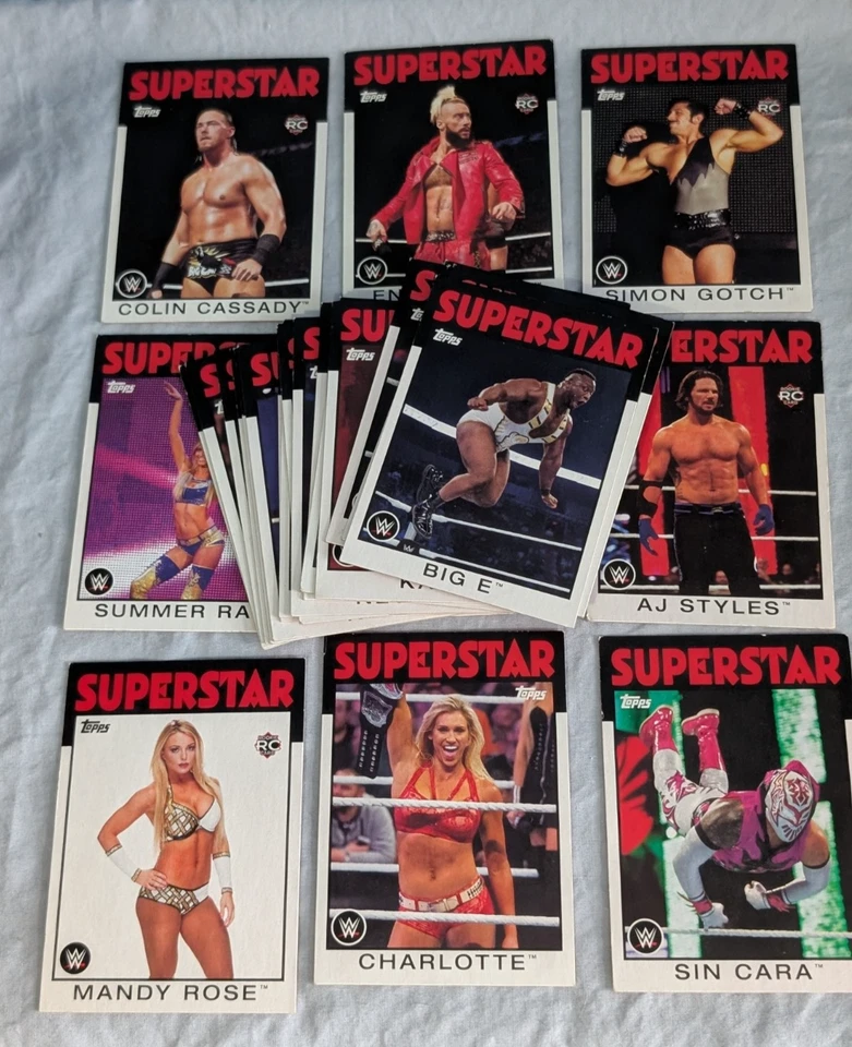 Topps WWe Superstar Wrestling Cards 2016 Lot of 27 No Duplicates WWF - Image 1 of 4