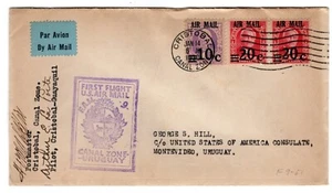 FAM 9-51 Cristobal CZ - Uruguay 1930 PAA Pilot LaPorte Autographed + Bliss - Picture 1 of 2