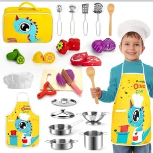 Kids Fun Play Kitchen Toy Cooking Baking Chef Accessory Set New Free P&P - Picture 1 of 7