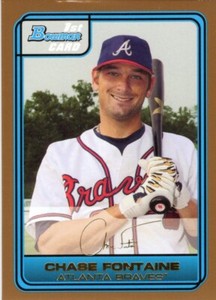 2006 Bowman Draft Picks Baseball Card Chase Fontaine GOLD Atlanta Braves #DP9
