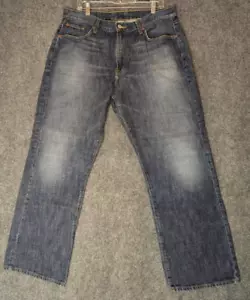 Lucky Brand Mens Jeans Bootcut Short 36x29 Gene Montesano Vintage - Picture 1 of 13
