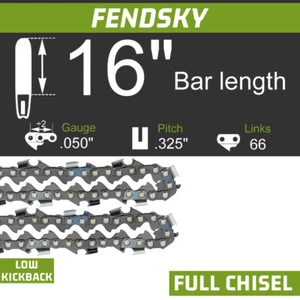 16" Saw Chain .325 .050 66 DL For Husqvarna 41 45 49 51 55 336 339xp 340 345 - Bild 1 von 12