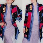 Rare Vintage Stunning Jeanne Marc Collection Satin Long Tunic Jacket 8/10 S