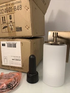 Generation Lighting Sea Gull Alturas 8.75" Wall Sconce Satin Bronze 2 Singles - Picture 1 of 5