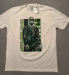 Conor McGregor UFC T-Shirt Men’s XL White Short Sleeve Crew Neck Graphic Tee NWT - Picture 1 of 9