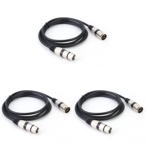 5.9ft DMX Stage DJ Cable XLR 3Pin Male to Female Connector Wire (Black) - Picture 1 of 12