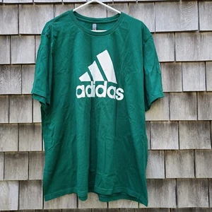 Adidas Green Logo T-Shirt Men's Size 2XL - Picture 1 of 4