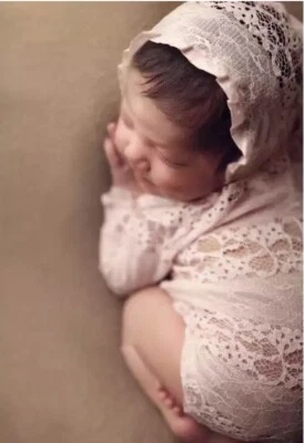 PRINCESS 2pcs Newborn Photography Props Pink Lace Rompers Outfit