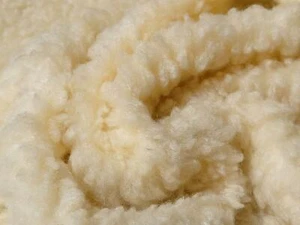 Faux Fur SHERPA FLEECE Sheepskin Fabric Material - STRAW - Picture 1 of 2