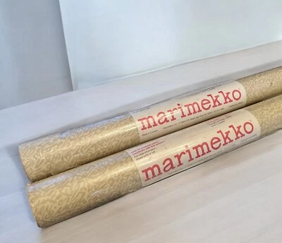 Papel Pintado Vinilo Geométrico Mod De Colección Marimekko Doble Rollo Crema/Gris Garabato 2 Piezas Foto 1 de 4