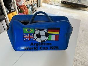 ancien Sac de sport en cuir Vintage Football ARGENTINA WORLD CUP 1978