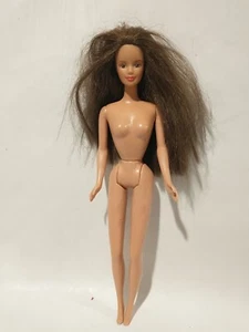 Vintage Barbie Doll Brown Hair 1966 Body 1991 Head Mattel Indonesia 11.5" - Picture 1 of 8