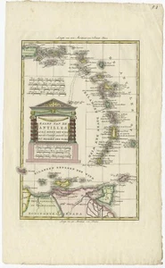 Antique Map of the Dutch Antilles, Caribbean - Picture 1 of 1
