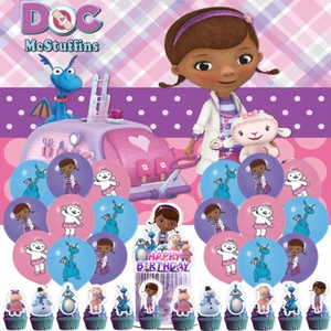 Doc McStuffins Birthday Party Decorations Set Balloons Cake Toppers Backdrop - Picture 1 of 7