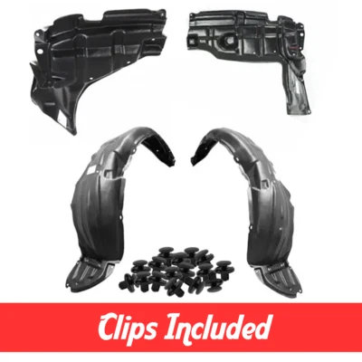 Fender Liner & Lower Engine Under Cover Set w/ Clips For 2008-2011 Scion xD - Image 1 of 4
