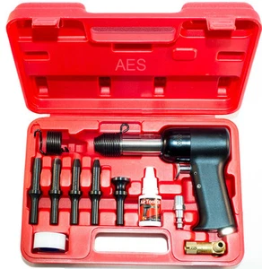 HERRAMIENTAS DE AVIÓN NUEVO 737 CAJA ROJA 4X JUEGO DE PISTOLA DE REMACHE CON BROCHES - Imagen 1 de 1