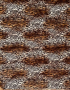 Animal Cheetah Tiger Faux Fur Fabric Remnant 30” X 25” Warm Colors - Picture 1 of 6