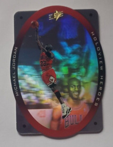 Michael Jordan 1996/97 Upper Deck SPx Holoview Heroes Hologram Insert Card #H1