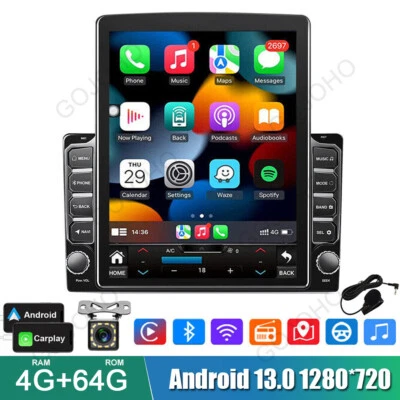 9.7" Android 13 Apple Carplay Car Stereo GPS Navi Radio Player 2DIN Wifi GPS BT - Image 1 of 4