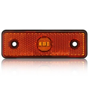 LED Amber Side Marker Light Reflector 12v 24V Waterproof Truck Trailer Lamp - Picture 1 of 6