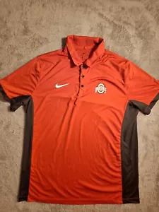 Ohio State Buckeyes Shirt Herren 2XL Rot Polo Kurzarm Nike Dri Fit Fußball - Bild 1 von 8