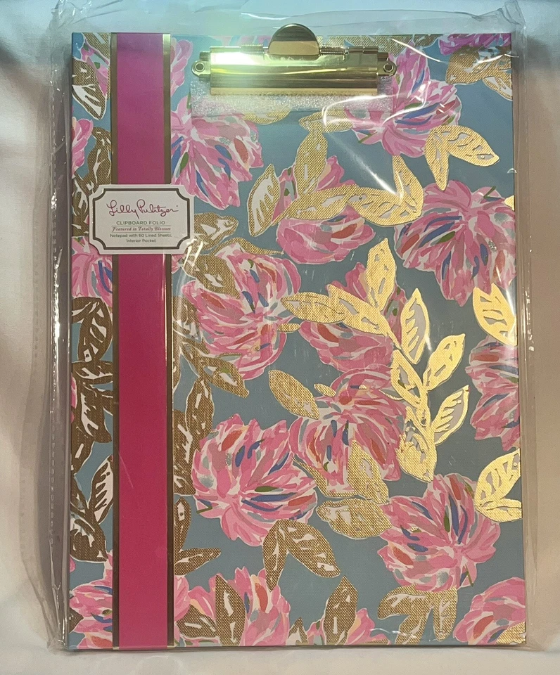 Portapapeles y bloc de notas Lilly Pulitzer Totally Blossom 60 hojas forradas - Nuevo con etiquetas Foto 1 de 1