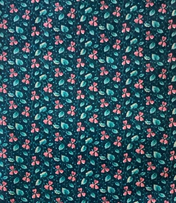 VIP Cranston Print Works VIP Fabric - 5 yds Floral Calico - Green Blue Red   c4 - Image 1 of 4